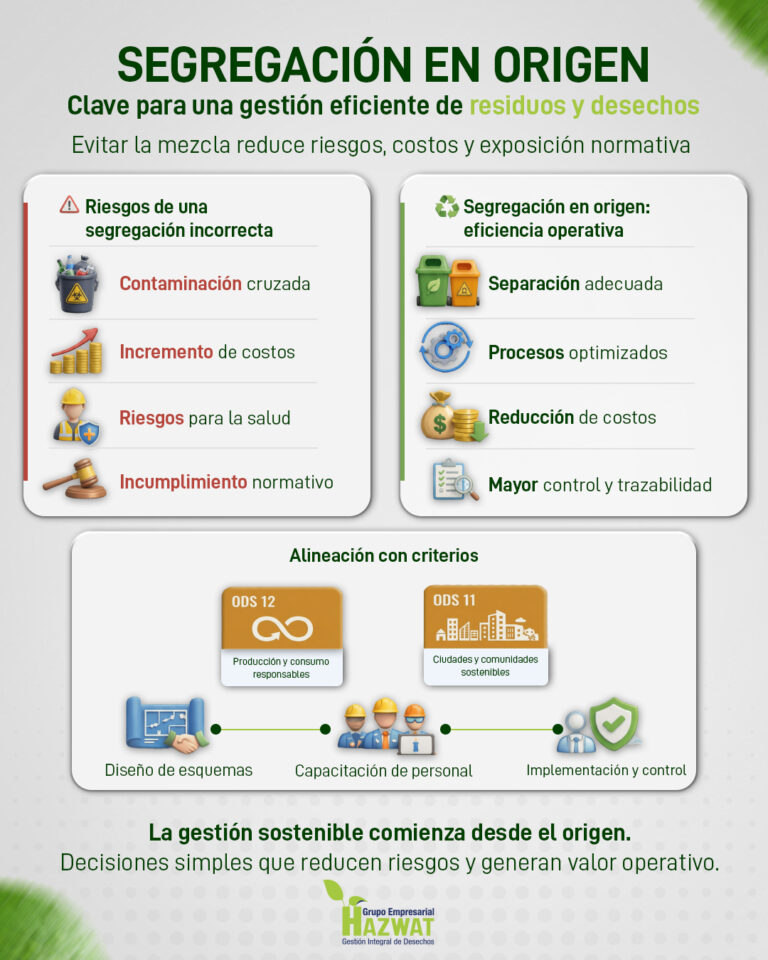 Segregación en origen, una práctica clave para la gestión sostenible de residuos y desechos